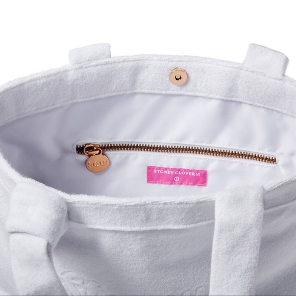 Stoney Clover Lane x Target Terry Cloth Beach Tote Bag White NWT - Picture 4 of 7